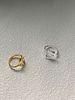 Weekend Korean Elegant Japanese French C-line Ins Style Open Mouth Pure Silver Ring For Women_ipsvogv.com