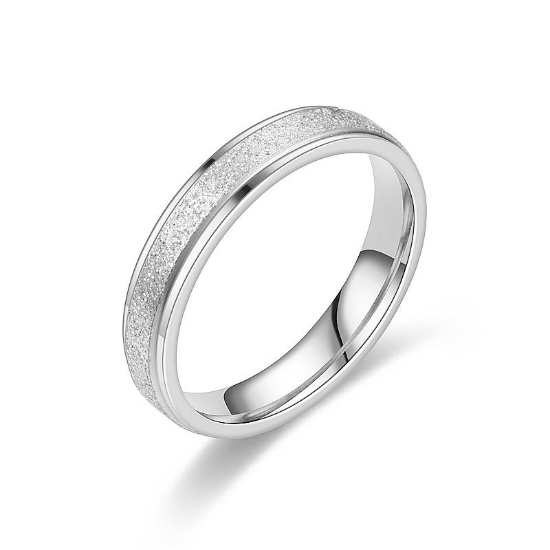 Light luxury design starry sky titanium steel frosted ring female temperament niche non fading ring hand jewelry_ipsvogv.com