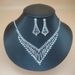 Crystal Diamond Jewelry Set - Elegant Necklace & Earrings For Women_ipsvogv.com
