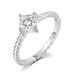 Simple single diamond ring female classic all match geometric zircon ring_ipsvogv.com