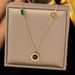 French Design Butterfly Bow Roman Round Brand Necklace For Women, Light Luxury And Versatile, Titanium Steel Plated Gold_ipsvogv.com