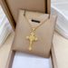 【 】 Cross Light Luxury Charm Gorgeous Full Diamond Necklace Women's Versatile Clavicle Titanium Steel Chain_ipsvogv.com
