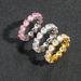 Single Rings New Hip Hop Love Pink Zircon Ring Personality Men And Women's Heart Shaped Ring_ipsvogv.com