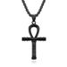 Ancient Egyptian Eye of Horus Ankh Titanium Steel Cross Necklace Niche Personality Artistic Retro Wear Pendant_ipsvogv.com