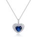 S925 Silver Red Corundum Pendant Heart Shaped Sapphire Pendant Noble Light Luxury_ipsvogv.com