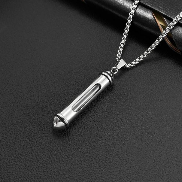 Men's Jewelry Personality Cylindrical Openable Stainless Steel Perfume Bottle Pendant Urn Memorial Necklace_ipsvogv.com