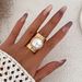 exaggerated pearl glossy niche geometric ring personality ins line wide joint ring jewelry_ipsvogv.com