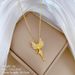 】 Butterfly 【 Fairy Luxury Charm Gorgeous Full Diamond Necklace Women's Versatile Clavicle Titanium Steel Chain 【 】_ipsvogv.com
