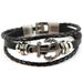 Fashion Anchor Leather Handmade Woven Multi-layer Men's Rope Bracelet_ipsvogv.com