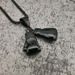 Hip Hop Jewelry Titanium Steel Color-Retaining Gold-Plated Double Boxing Gloves Pendant Necklace_ipsvogv.com
