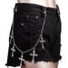 Trendy Hip-hop, Fashionable Single-layer Metal Chain, Personalized Street Style Cross Pendant Pants Chain_ipsvogv.com