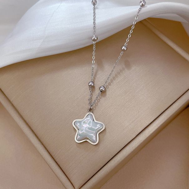 Body 【 Full Titanium Steel 】 Star Mermaid Princess Personality Minimalist, Genuine Gold Necklace In The Furnace, Female 【 】 Minimalist, Furnace,_ipsvogv.com