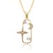 Gold Electroplated Copper Clavicle Necklace For Women - Micro Inlaid Smart Jewelry, Minimalist Celebrity Style Chain_ipsvogv.com