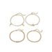 Fashionable Personalized Butterfly Snake Shaped Key Lock With Diamond Dots Gold 4-piece Set Of Bracelets And Ankle_ipsvogv.com