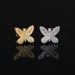 Unisex ear bone studs butterfly heart shaped titanium steel screw buckle ear studs popular earrings_ipsvogv.com