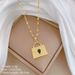 】 Green 【 Bag Light Luxury Charm Gorgeous Full Diamond Necklace Women's Versatile Clavicle Titanium Steel Chain 【 】_ipsvogv.com