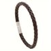 New Style Personality Simple Leather Woven Alloy Magnetic Buckle Men's Bracelet Jewelry_ipsvogv.com