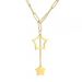 【 Full body titanium steel 】 Chain tassel star temperament, extremely simple personality, real gold necklace in the wind_ipsvogv.com