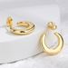 C Shaped Earrings Ins Style Silver Needle Simple Earrings Fashion Earrings_ipsvogv.com