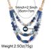 Jewelry fashionable blue devil's eye multi-layer collarbone chain necklace for women NK22950_ipsvogv.com