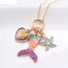 Fashion Mermaid Alloy Kid'S Pendant Necklace_ipsvogv.com