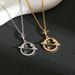 Titanium Steel Necklace, Women's Planet Pendant, Light Luxury, Internet Celebrity Temperament, Diamond Studded Planet,_ipsvogv.com