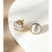 S925 Sterling Silver Niche Design Silk Two-color Ear Buckle Simple INS Earrings Ear Jewelry_ipsvogv.com