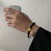 Design Hip Hop Black Agate Color Cross Smiley Face Bracelet Men And Women Braided Bracelet_ipsvogv.com
