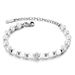 Stainless Steel Pearl Inlaid Zircon Round Ball Bracelet Ladies Jewellery Gifts For Women Mum_ipsvogv.com
