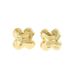 Niche Korean style women's geometric earrings, versatile luxurious four leaf clover design, with stripes and earrings_ipsvogv.com