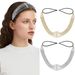 Bridal elastic multi layer rhinestone headband elastic chain decorative headdress fashionable personality festival hair accessories_ipsvogv.com