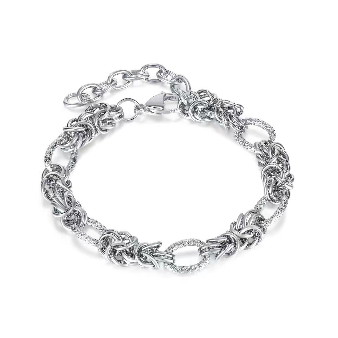 INS New Multi-Style Thick Chain Personality Fashion Hip-Hop Punk Style Stainless Steel Bracelet Street Trend Men's_ipsvogv.com