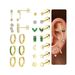 Women’s Jewelry Set Fashion Hot Selling Real Gold Brass Electroplated Micro Inlaid Zircon Piercing Jewelry Women's Flat Bottom Earrings Earrings Set_ipsvogv.com