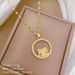 Circular 【 】 Cat Light Luxury Charm Gorgeous Full Diamond Necklace Women's Versatile Clavicle Titanium Steel Chain 【 】_ipsvogv.com