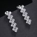 Unisex full diamond earrings for women, platinum plated zircon bridal engagement earrings,popular earrings_ipsvogv.com