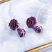 Silver Rose Flower Earrings Temperament Light Luxury Vibrato Earrings Natural Amethyst Rose Tears Earrings New_ipsvogv.com