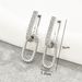 Fashionable OL Sweet Cool Spicy Girl Style Earrings for Women Simple Inlaid Zircon Versatile Earnail U-shaped Splicing_ipsvogv.com