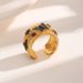 Fashionable Luxury French Electroplating And Drawing Process Colorful Zircon Flower Butterfly Style Exquisite Ring_ipsvogv.com