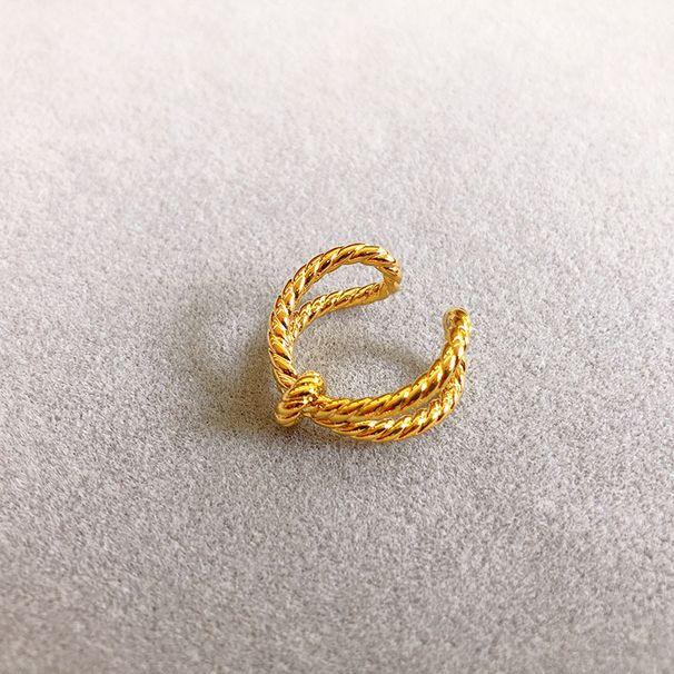 New Real Plated Gold Bamboo Knot Open Female Ins Exaggerated Personality Male Finger Ring_ipsvogv.com