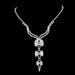 Bow Design Necklace & Earrings Set - Elegant Women's Wedding & Evening Jewelry (2-Piece)_ipsvogv.com