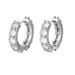 Unisex hip hop full diamond big ear buckle men's geometric round zircon earrings cross rivet trend earrings_ipsvogv.com