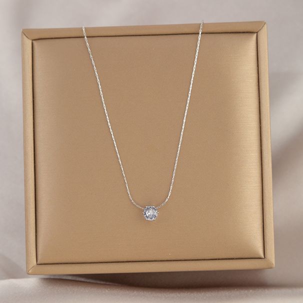 Minimalist Temperament, Six Claw Necklace, Women's Titanium Steel Not Fading, Niche, Light Luxury, Single Diamond_ipsvogv.com