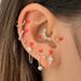 Unisex pierced ear bone studs for women micro inlaid zircon earrings stainless steel screw ball ear studs popular earrings_ipsvogv.com