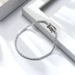 Modern Style Solid Color Sterling Silver Inlay Zircon Tennis Bracelet_ipsvogv.com
