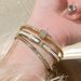 3pcs/set Stainless Steel Gold Bracelet Set With Diamond Nails High End Four Leaf Clover Bracelet Gold Bangles_ipsvogv.com