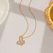 New product with diamond inlaid sweet butterfly necklace, women's gold white titanium steel fashionable collarbone_ipsvogv.com