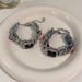 Red And Blue Element Metal Necklace Ins Hip-hop Fashionable Bracelet Niche Design High-end Clavicle Chain_ipsvogv.com