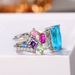 Cao Shi Exaggerates Light Luxury Zircon Open Finger Ring with Small Design, Advanced Sense Ring, Fashionable and_ipsvogv.com