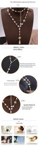 New necklace women long fashion small fragrant wind chain accessories Europe and the United States big pearl sweater pendant_ipsvogv.com