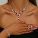 Women’s Jewelry Set Fashion Earrings Necklace Bracelet Jewelry Set Claw Chain Bridal Jewelry Simple Blue Birthday Party Gift_ipsvogv.com